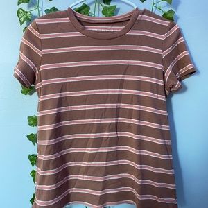 american eagle comfy striped tee